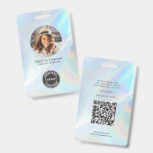 Badge Logo de l'entreprise - Numéro photo de l'employé (Avant & arrière)