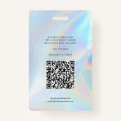 Badge Logo de l'entreprise - Numéro photo de l'employé (Dos)