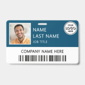 Badge Logo de l'entreprise Photo de l'employé Carte d'id (Avant)