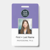 Badge Logo de l'entreprise Photo d'identité de l'employé (Avant)
