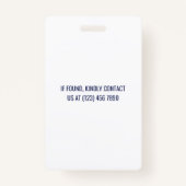 Badge Logo de l'entreprise photo en bleu foncé (Dos)