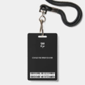 Badge Logo de l'entreprise pour la reconnaissance des em (Arrière avec lanière)