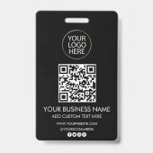 Badge Logo de l'entreprise professionnelle & Code QR de  (Arrière)