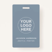 Badge Logo de l'entreprise professionnelle Dusty Blue ID (Devant)
