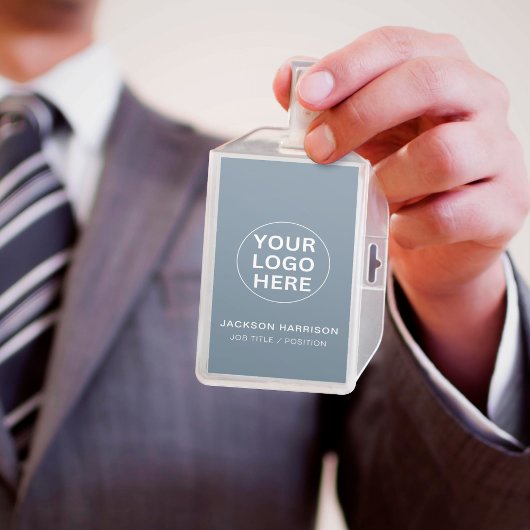 Badge Logo de l'entreprise professionnelle Dusty Blue ID