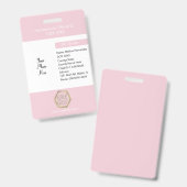 Badge Logo de l'étudiant privé pour l'école à domicile (Avant & arrière)