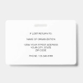 Badge Logo de l'hôpital de la pièce d'urgence infirmière (Back)