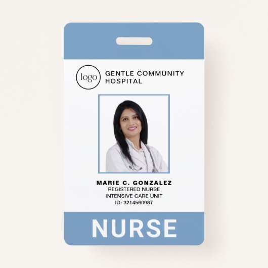 Badge Logo de l'hôpital Médicale Light Blue (Devant)