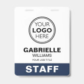 Badge Logo de l'ID de l'employé moderne Sécurité QR Mari (Avant)