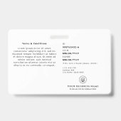 Badge Logo de l'ID entreprise | Procureur à la Cour Whit (Arrière)