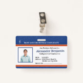Badge Logo de l'ID photo de l'employé Conducteur de musi (Devant avec clip)