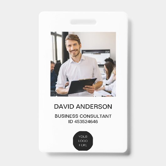 Badge Logo de l'ID photo de l'employé Société (Avant)