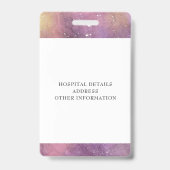 Badge Logo de l'infirmière autorisée par l'aquarelle (Arrière)