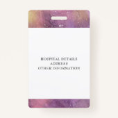 Badge Logo de l'infirmière autorisée par l'aquarelle (Dos)