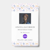 Badge Logo de l'infirmière autorisée pourpre (Front)