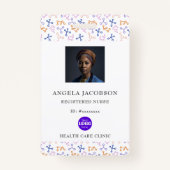 Badge Logo de l'infirmière autorisée pourpre (Devant)