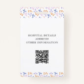 Badge Logo de l'infirmière autorisée pourpre (Dos)