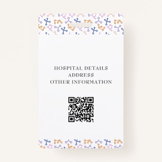 Badge Logo de l'infirmière autorisée pourpre (Dos)