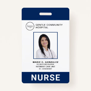 Badge Logo de l'infirmière Médicale Navy Blue Hospital