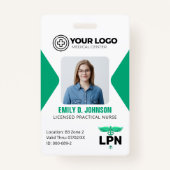 Badge Logo de l'infirmière pratique autorisée Photo et c (Devant)