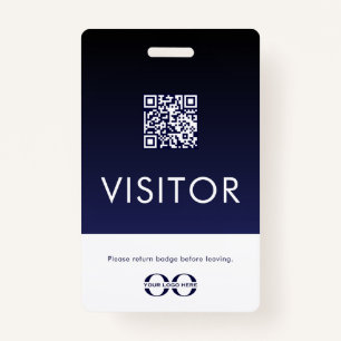 Badge Logo de l'insigne du visiteur Code QR
