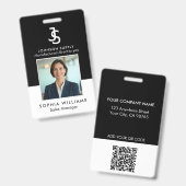 Badge Logo de monogramme de société de coutume commercia (Avant & arrière)