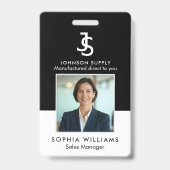 Badge Logo de monogramme de société de coutume commercia (Avant)