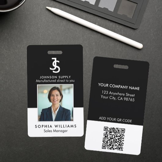 Badge Logo de monogramme de société de coutume commercia