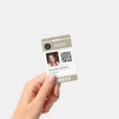 Badge Logo de photo Code QR Carte de presse ID (Manuel / portable)
