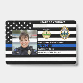 Badge Logo de photo d'agent de la force publique Carte d (Avant)