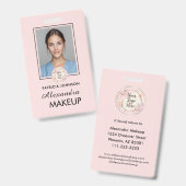 Badge Logo de photo de script rose ébloui (Avant & arrière)