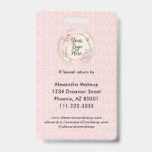 Badge Logo de photo de script rose subtil (Arrière)
