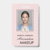 Badge Logo de photo de script rose subtil (Avant)