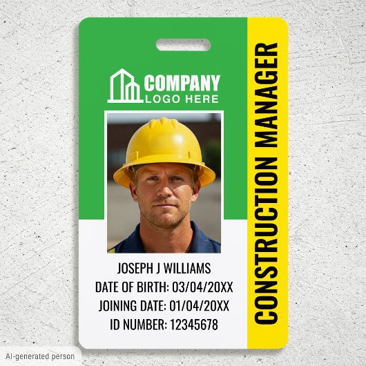 Badge Logo de photo de sécurité de construction Code QR