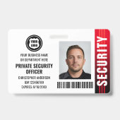 Badge Logo de photo d'identité d'agent de sécurité privé (Avant)