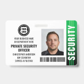 Badge Logo de photo d'identité d'agent de sécurité privé (Avant)