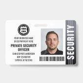 Badge Logo de photo d'identité d'agent de sécurité privé (Avant)