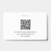 Badge Logo de photo d'identité d'employé de couleur or b (Arrière)