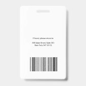 Badge Logo de photo d'infirmière pédiatrique (Arrière)