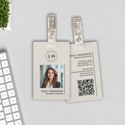 Badge Logo de photo minimaliste moderne