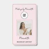 Badge Logo de script rose Blush Photo Logo de Maquillage (Avant)