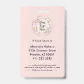 Badge Logo de script rose écarlate Photo (Arrière)