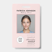 Badge Logo de script rose rose Photo (Avant)