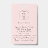 Badge Logo de script rose rouge photo Maquillage (Arrière)