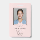 Badge Logo de script rose rouge photo Maquillage (Avant)
