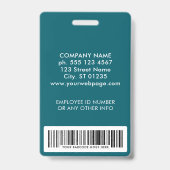 Badge Logo de sécurité personnalisée Code-barres photo E (Back)