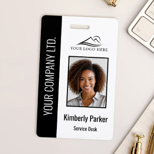 Badge Logo de société de photo d'employé personnalisé No