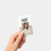 Badge Logo de société de photo d'employé personnalisé QR (Manuel / portable)