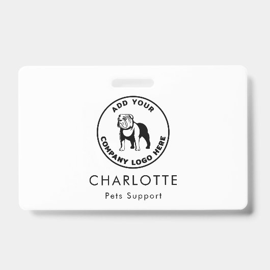 Badge Logo de société moderne Vétérinaire Technicien Per (Avant)