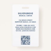 Badge Logo de soins de santé Médicales Moderne bleu Phot (Dos)